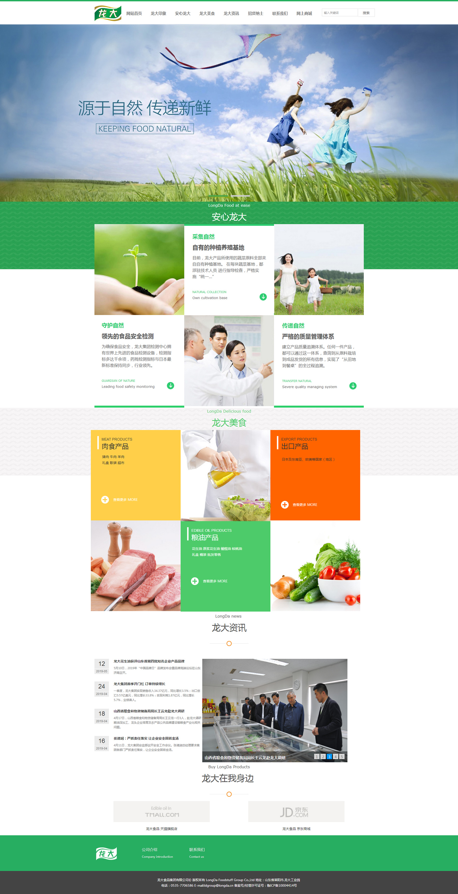 龙大集团网站建设案例